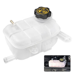 Dtomi coolant reservoir tank front view for quick coolant level checks.