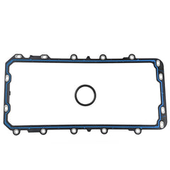 Dtomi oil pan gasket installation guide close-up shows a precise seal for leak prevention.