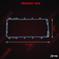Dtomi oil pan gasket packaging close-up showcases brand-new, ready-to-install parts.