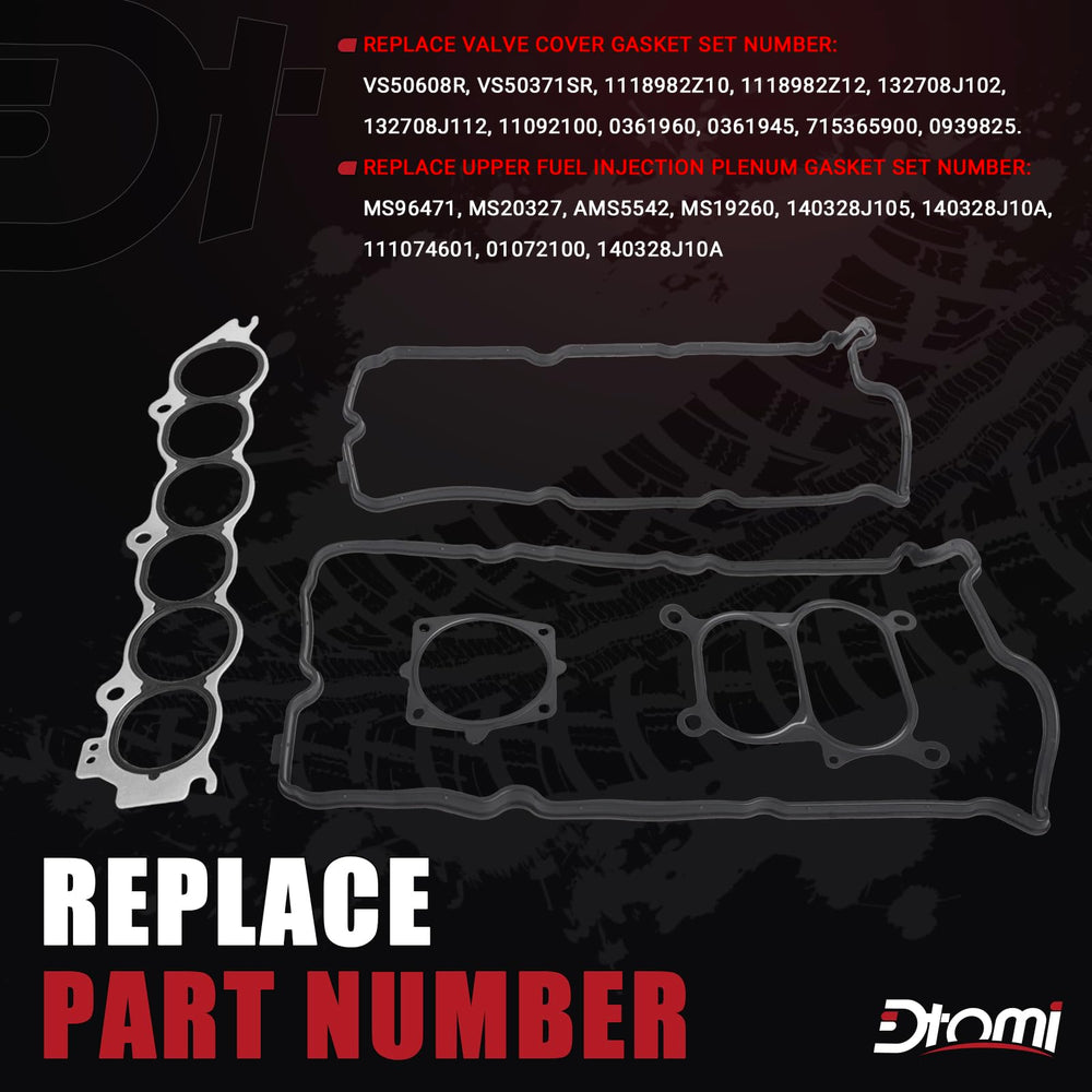 Dtomi upper intake plenum gasket set optimized for easy installation and strong leak prevention.