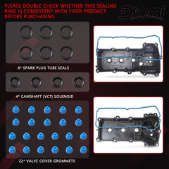 Dtomi valve cover grommets pack arranged for complete gasket kit compatibility