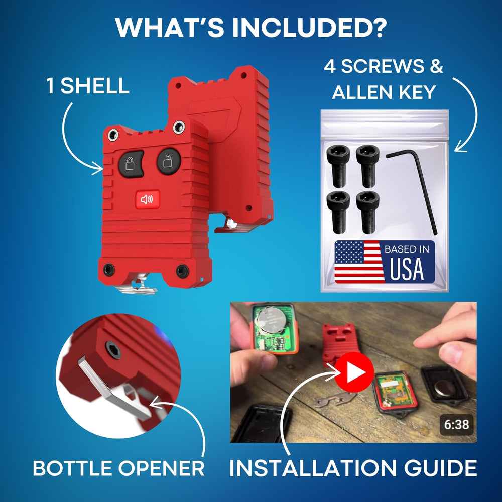 Dubbs Hardware key case showing textured anti-slip grip