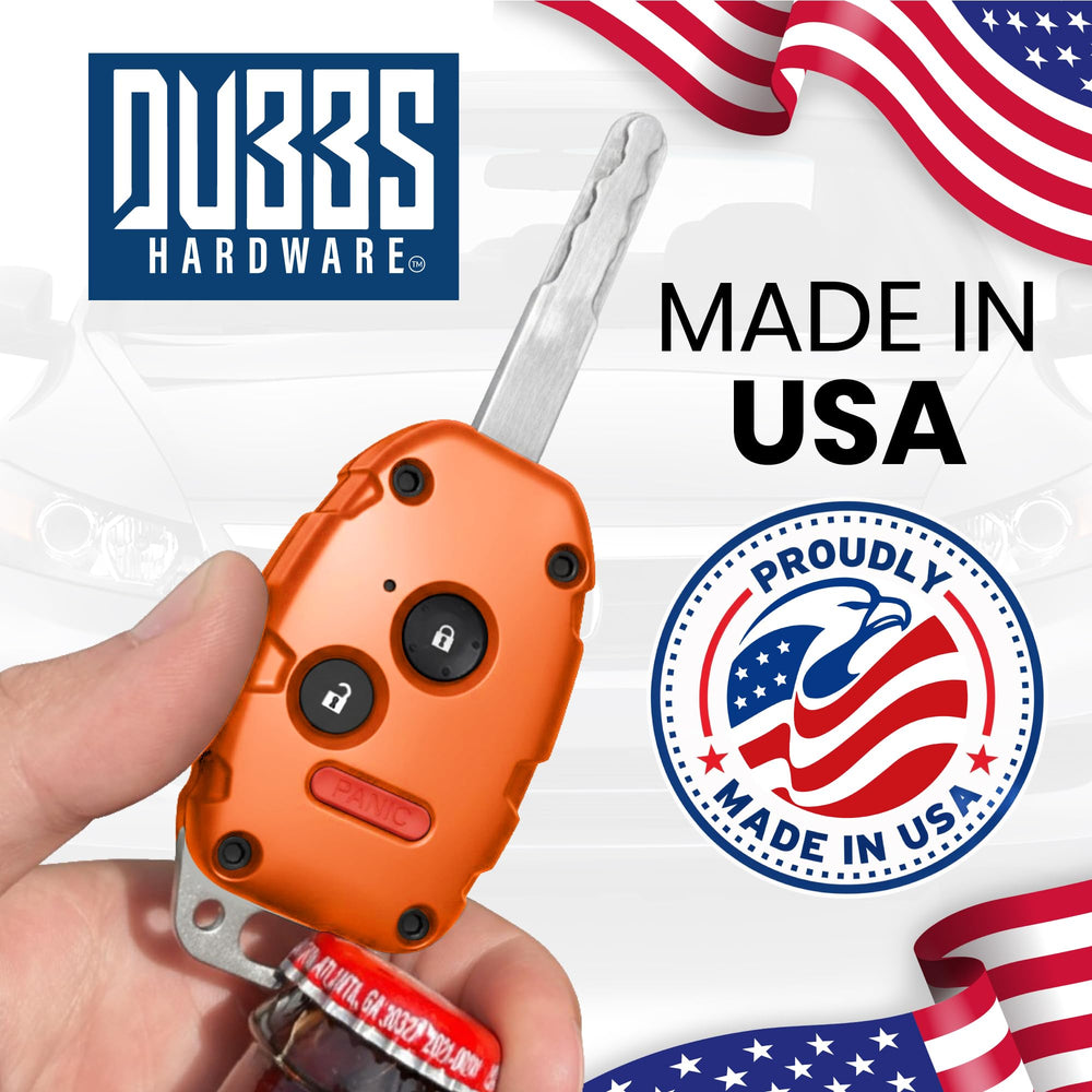 Dubbs Honda blaze-orange shell for visibility and sturdy construction