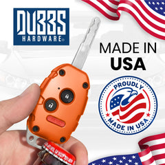Dubbs Honda blaze-orange shell for visibility and sturdy construction