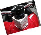 Ducati oil filter front view with rugged spin-on design for easy maintenance