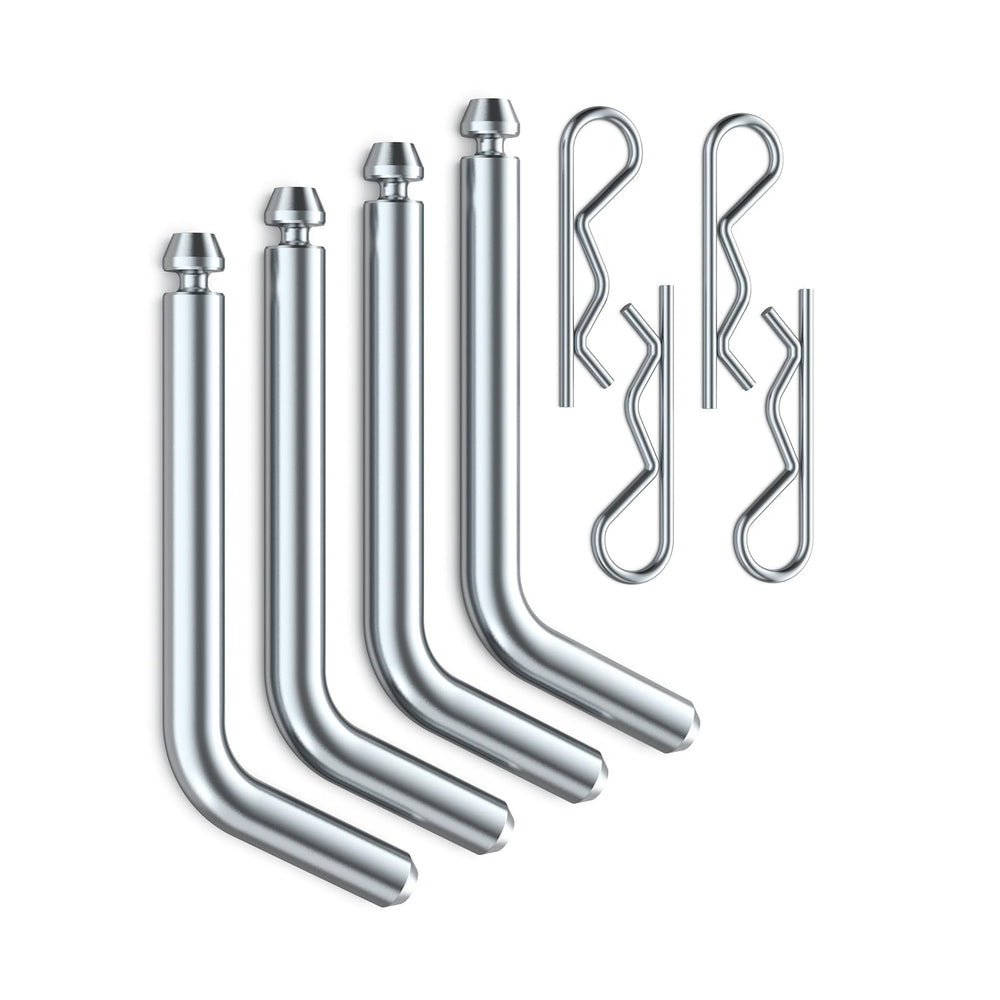 DuckcowsC 16902 pin and clip set securing base rails for fifth-wheel hitches.