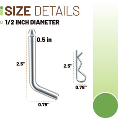 DuckcowsC half-inch hitch pin enables quick, tool-free installation and secure fit.