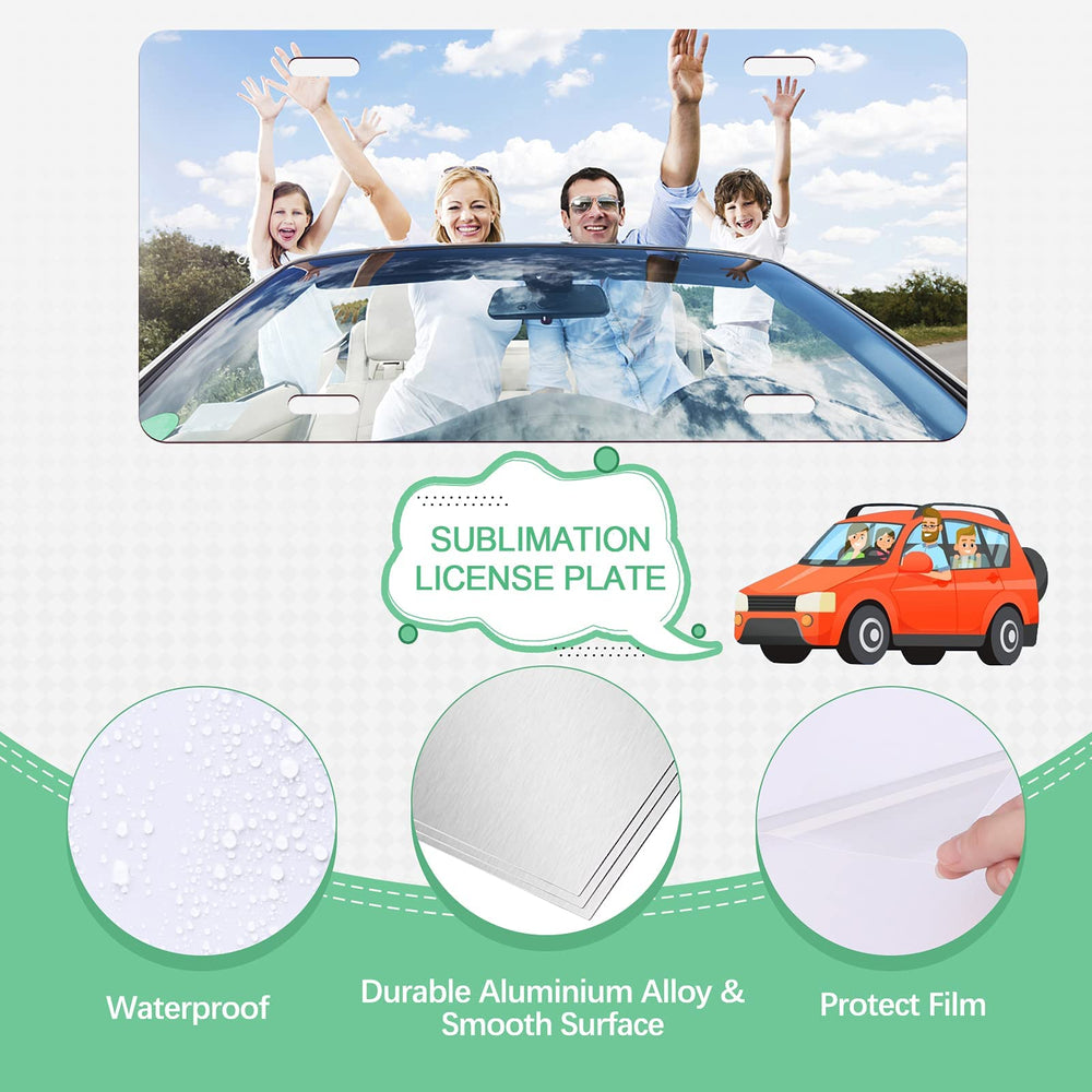 DUDSOEHO aluminium license plate blank with glossy finish for lasting prints.