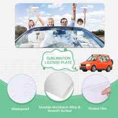DUDSOEHO aluminium license plate blank with glossy finish for lasting prints.