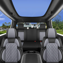 DuDuWang all black gray trim seat cover set for Ford interior