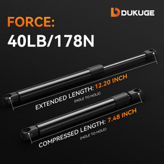 Dukuge ARE SnugTop compatible gas struts for truck cap systems