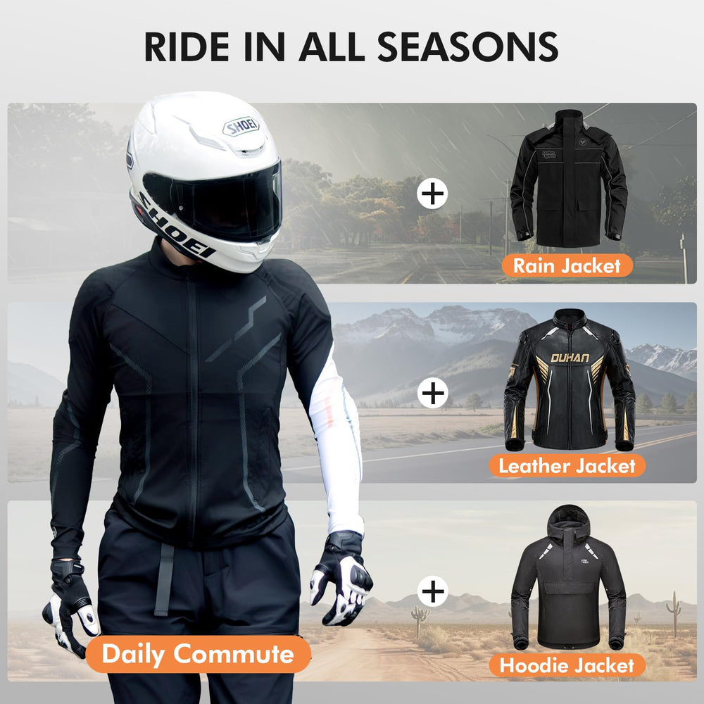 DUHAN Armored Shirt breathable mesh fabric for cool comfort on hot days.