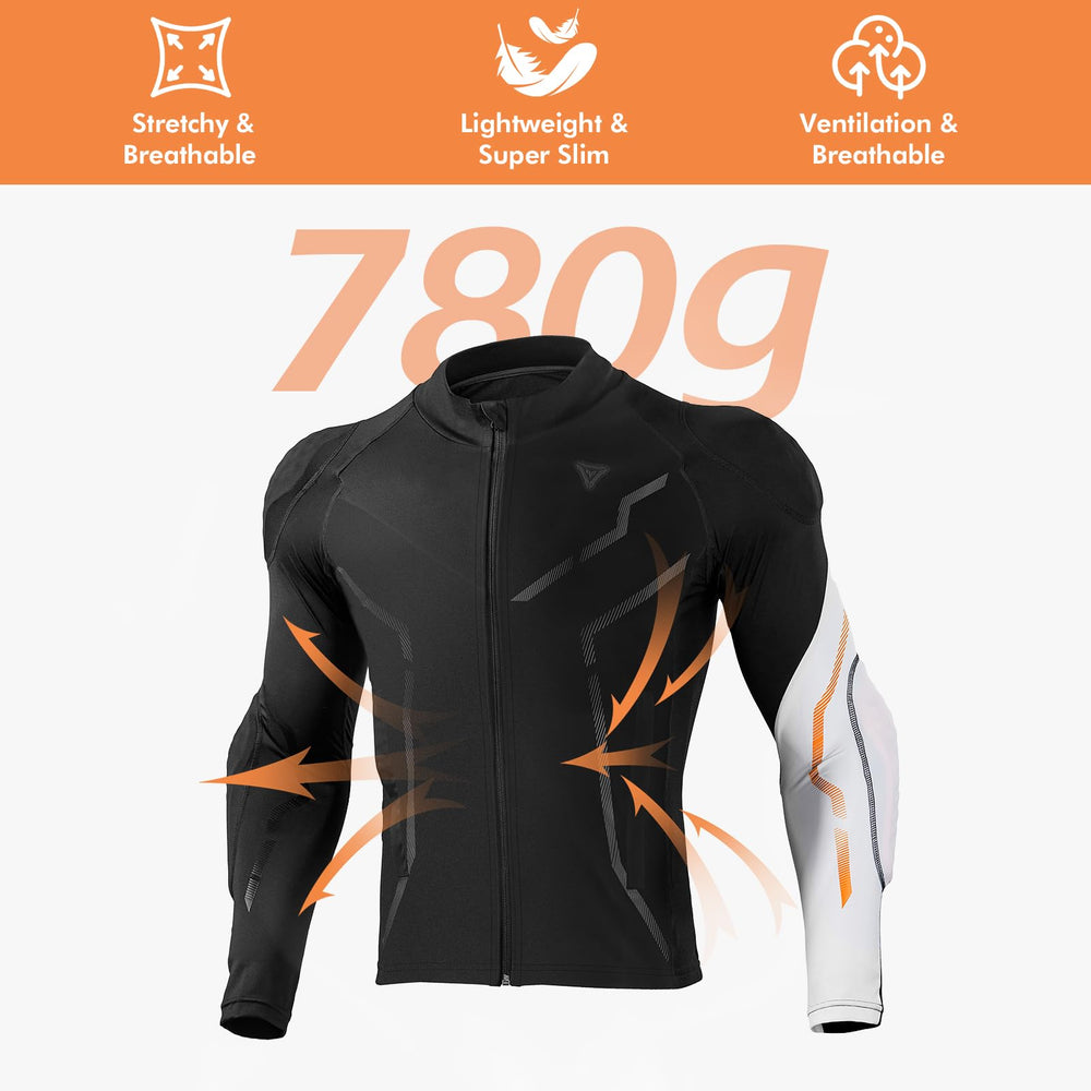 DUHAN Armored Shirt elbow protection reduces impact during quick stops.