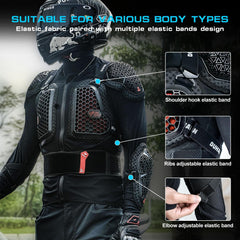 DUHAN back protector horizontal groove design for ergonomic fit