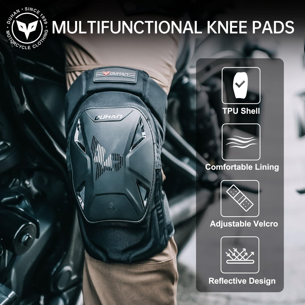 DUHAN knee pads with dual-layer EVA padding for shock absorption.
