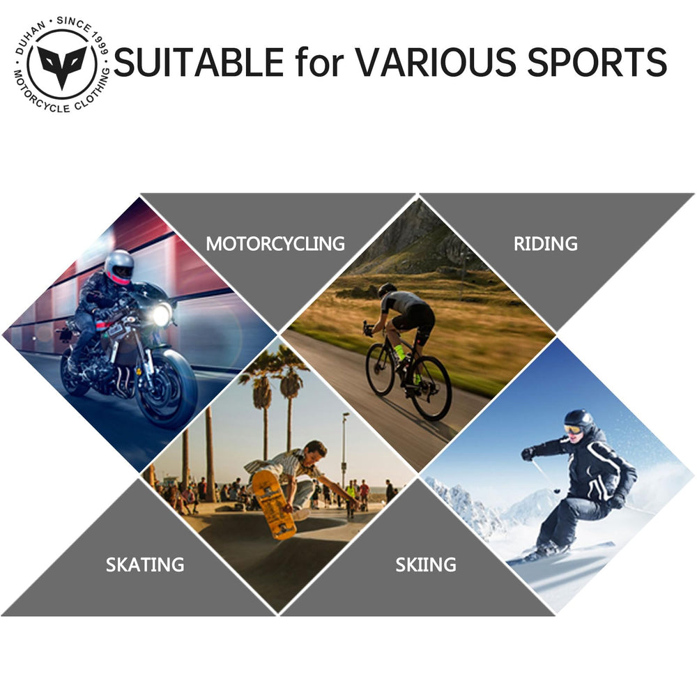 DUHAN knee pads provide visibility and protection for night rides.