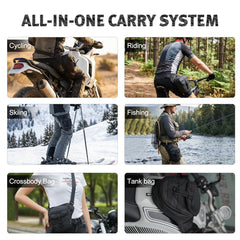 DUHAN Thigh Bag removable leg strap offers versatile carrying options.