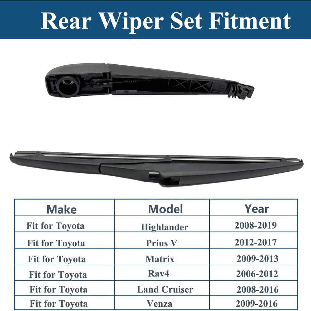 DUILEO rear wiper arm and blade on Prius V providing precise fit