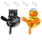 DUHKHAS bear-pilot car air freshener with nostalgic design enhances cabin aroma
