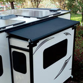 Dulepax RV slide-out awning top rollers showing sturdy hardware for reliable deployment.