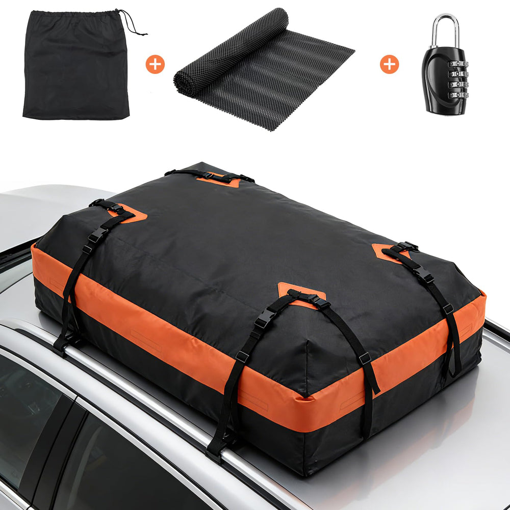 DUMOS 15 cu ft capacity holds suitcases and camping gear.