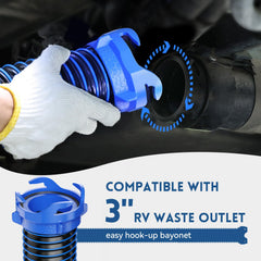 DUMPMAN removable transparent elbow for quick inspection during setup