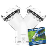 DUMPMAN RV Wye Adapter with built-in gasket ensuring secure, leak-free connections at the dump station.