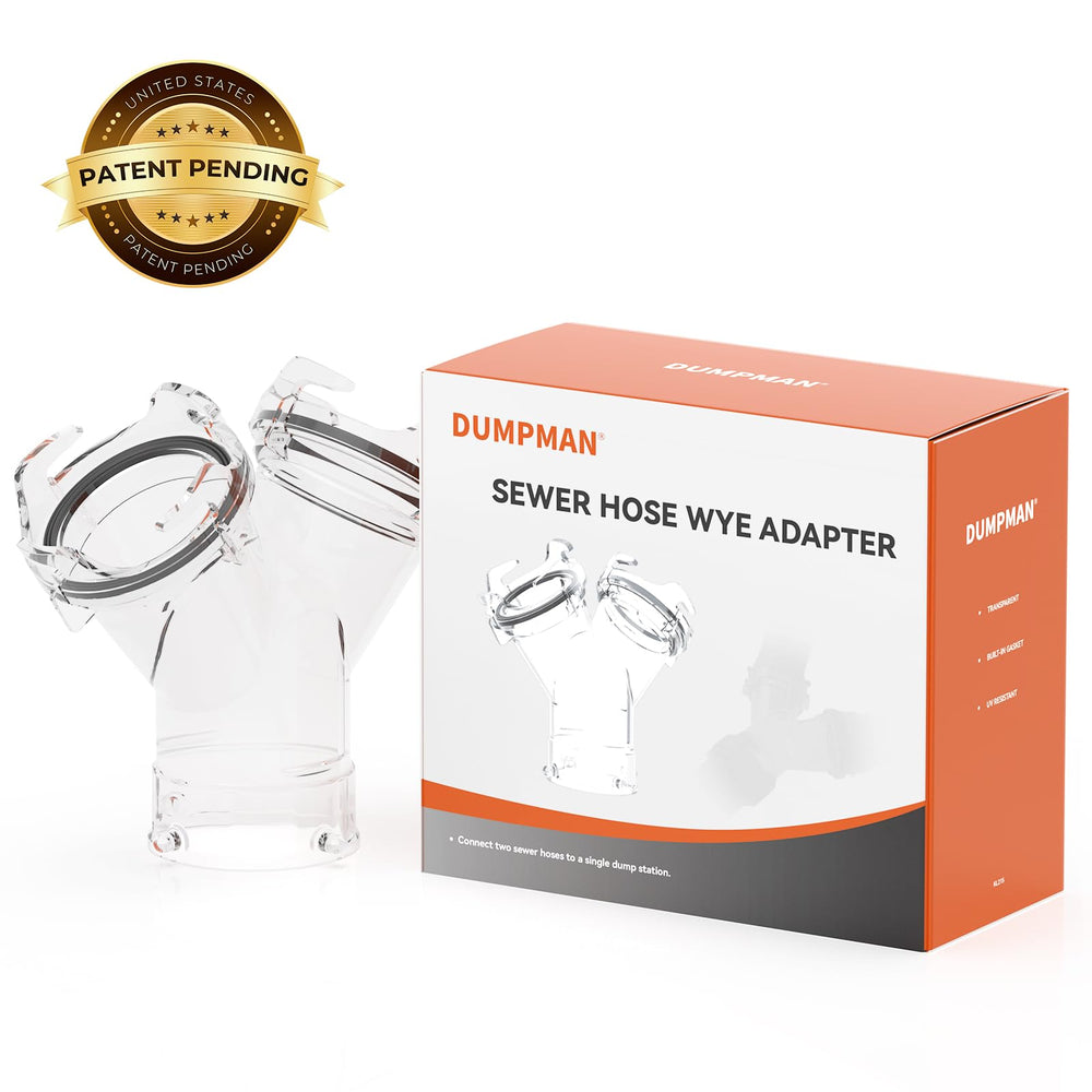 DUMPMAN RV Wye Adapter compact design fits RV setups easily.