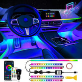 DUOFU365 car LED interior strip provides mood lighting with vivid colors