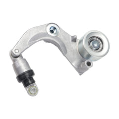 Duolctrams belt tensioner assembly front view for stable belt tension.