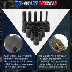 DUOYI half-inch square drive works with common ratchets.