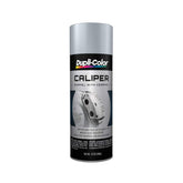 Dupli-Color caliper paint spray can in silver for high-temp, glossy finish.