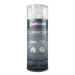 Dupli-Color DA1692 crystal-clear 12oz can viewed from front, showcasing the product and packaging.
