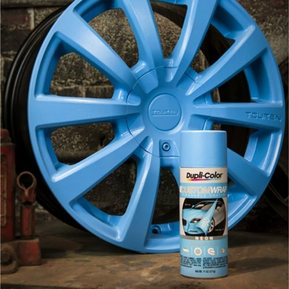 Dupli-Color ECWRC8650 neon wrap finish enhances a temporary, vibrant look.