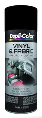 Dupli-Color HVP104 vinyl and fabric spray paint in Gloss Black for interior restoration and customization.