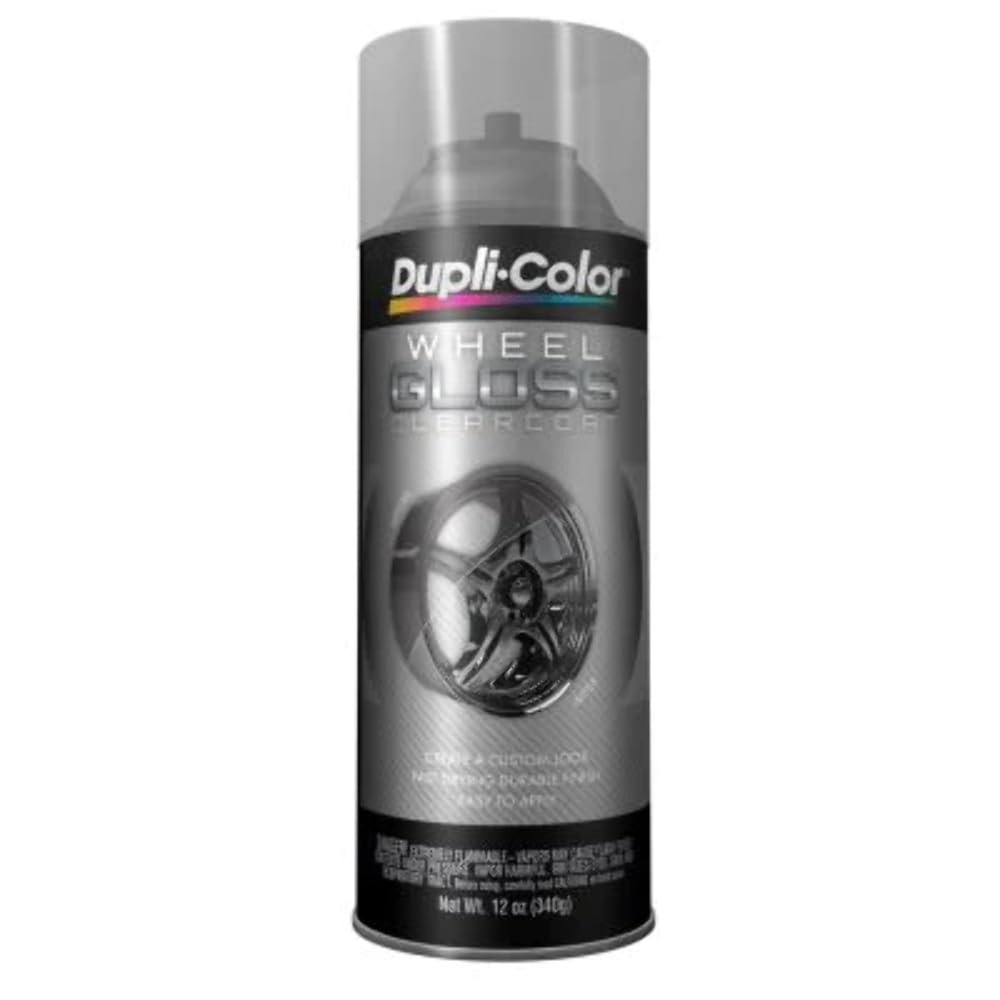 Dupli-Color HWP103 wheel paint finish on a wheel, offering durable protection.