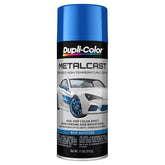 Dupli-Color Metalcast blue anodized spray can ready for chrome restoration.