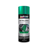Dupli-Color Metalcast green anodized finish on chrome provides bright, durable color.