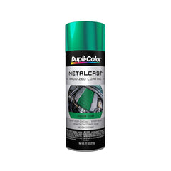 Dupli-Color Metalcast green anodized finish on chrome provides bright, durable color.