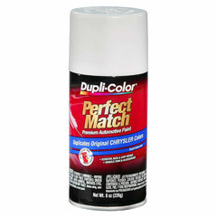 Dupli-Color Perfect Match Bright White 8 oz can for factory-color restoration.