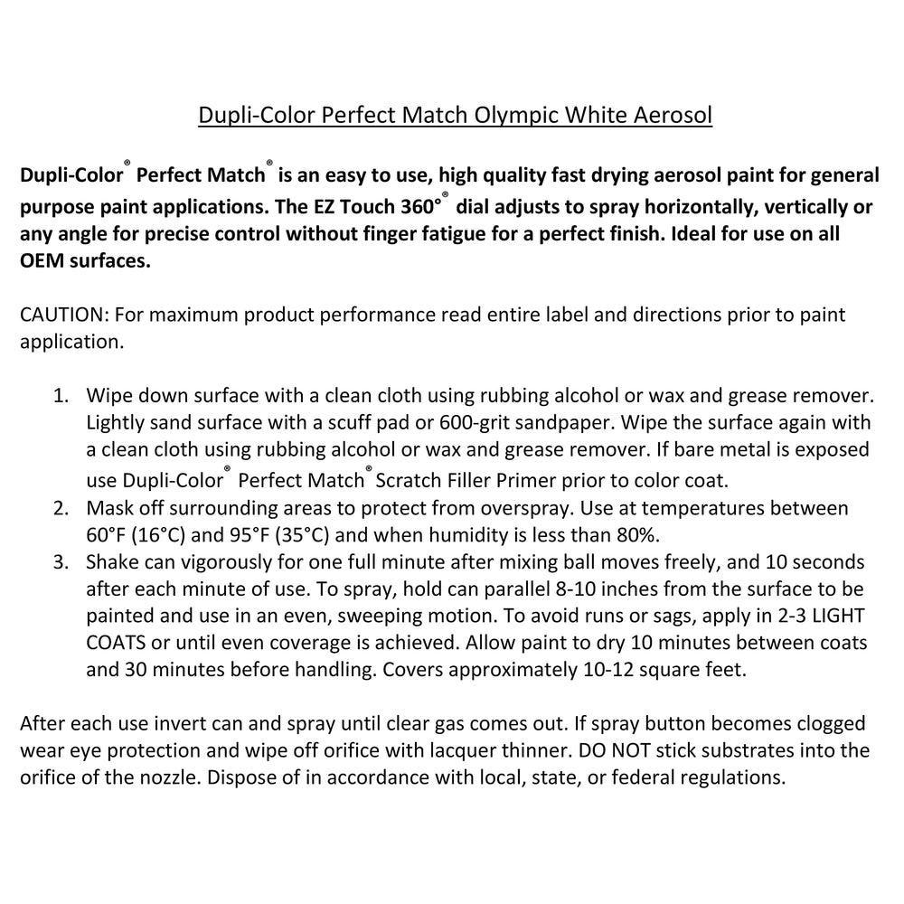 Dupli-Color Perfect Match branding reinforces trusted automotive color solution.