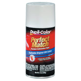 Dupli-Color Perfect Match can front view shows GM Olympic White color code for accurate color matching.