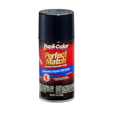 Dupli-Color Perfect Match GM Dark Ming Blue spray paint can for precise touch-ups.