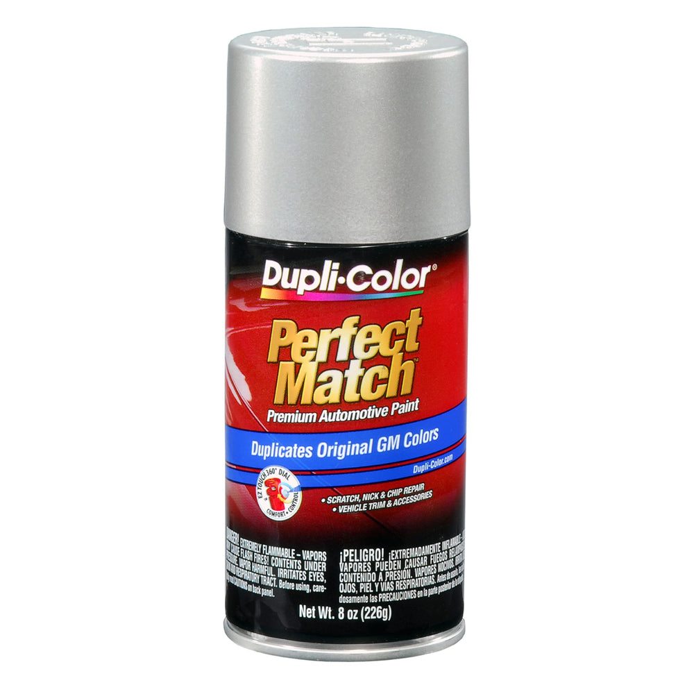 Dupli-Color Perfect Match 8 oz can, Silver Birch, for easy auto touch-ups.