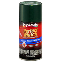 Dupli-Color Perfect Match Toyota Dark Green Mica 6M2 can for exact color restoration.