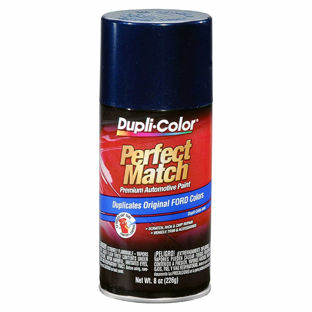 Dupli-Color Perfect Match True Blue 8 oz can for precise automotive touch-ups.