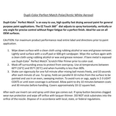 Dupli-Color quick dry formula dries in about 30 minutes.