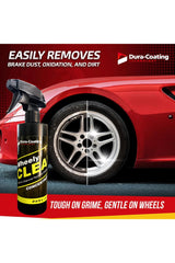 DURA-COATING Wheely Clean spray-action on rims for versatile cleaning.