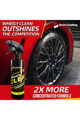 DURA-COATING Wheely Clean before-after shows restored wheel luster.
