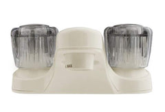 Close-up of 2-hole 4 inch center installation on the DF-PL700S-BQ rv faucet